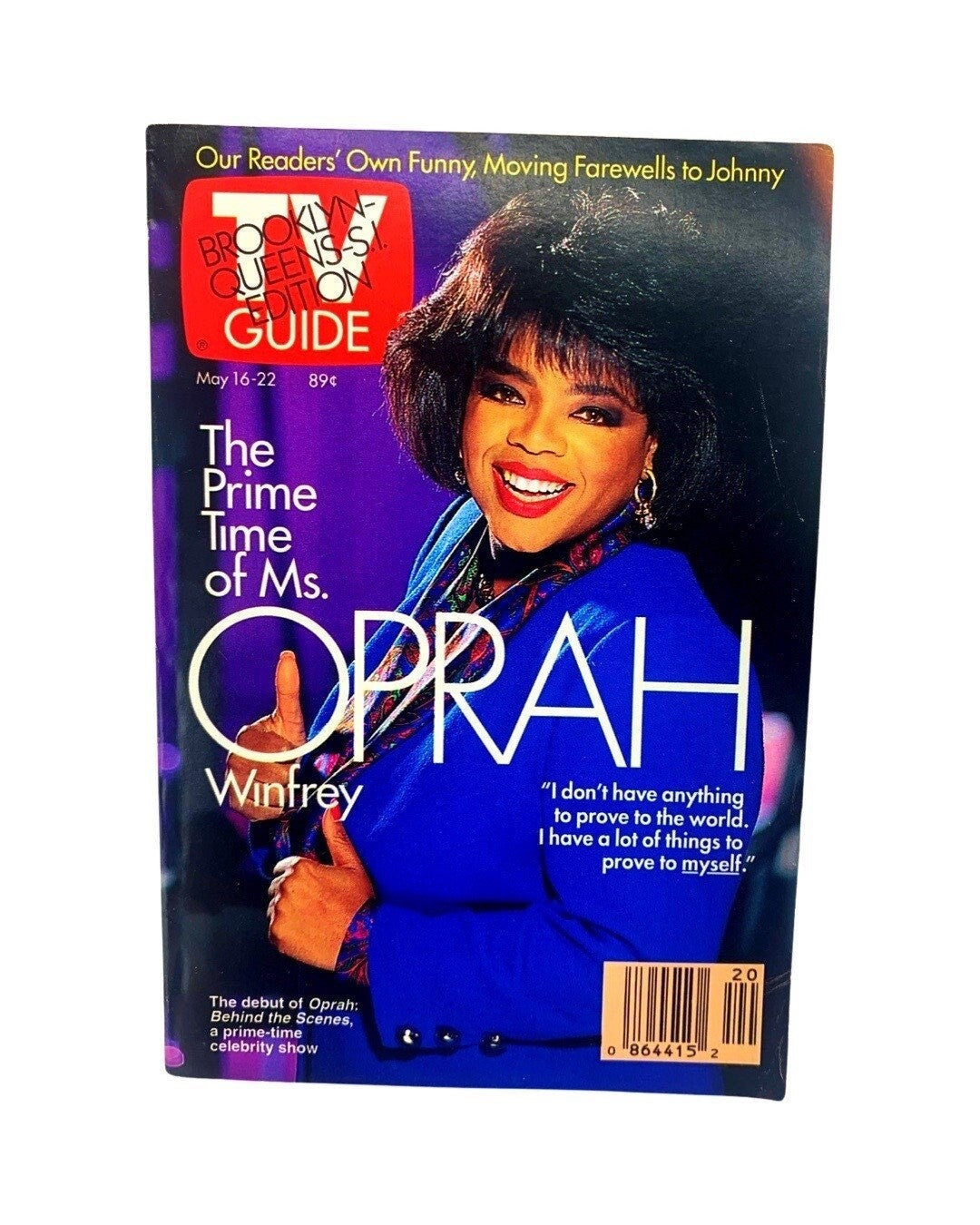 TV Guide 1992 Preowned, Oprah Winfrey, John Walsh, Johnny Carson, Mariah Carey, MTV, 90s TV Nostalgia