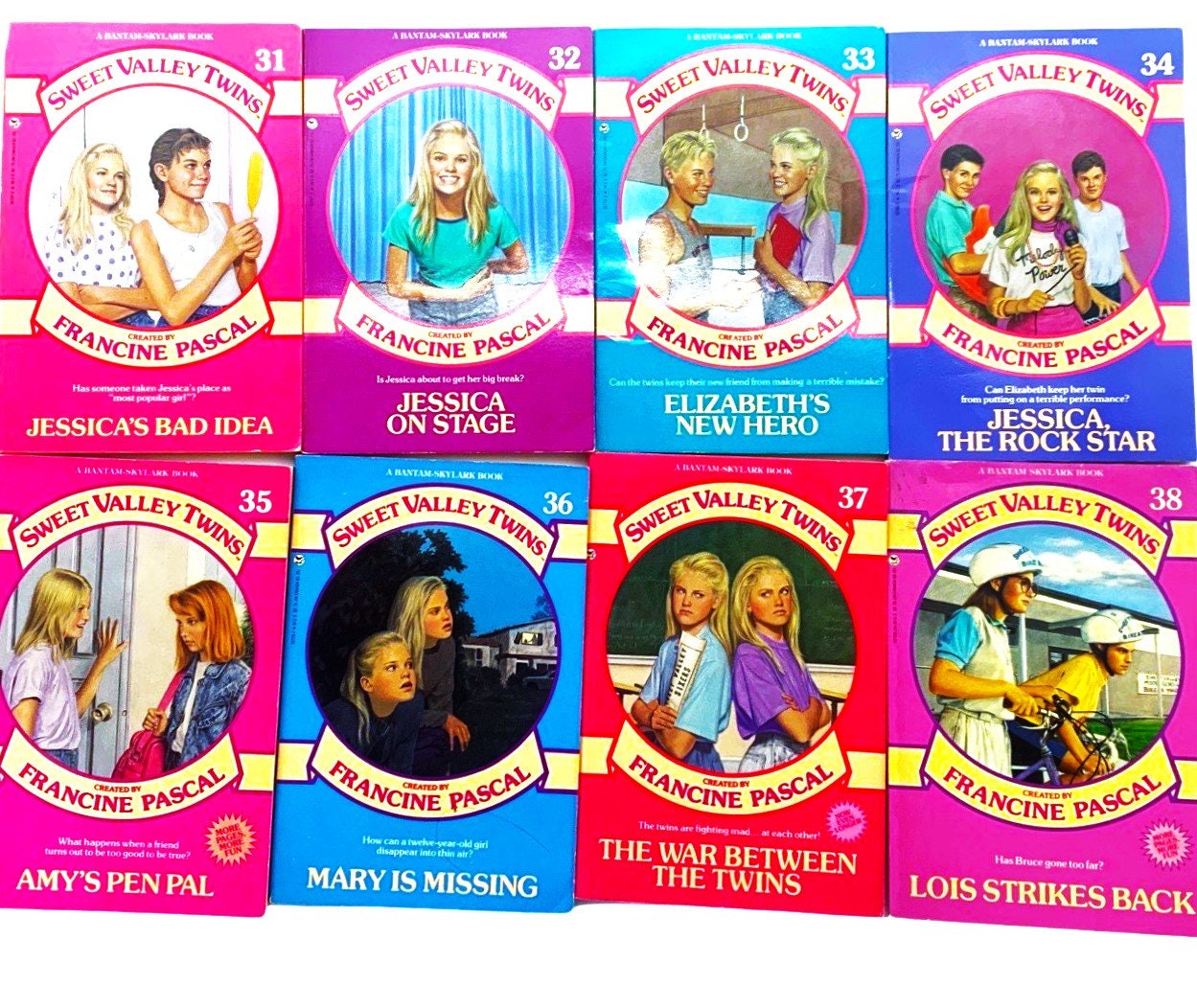 SWEET VALLEY #21 to 48 TWINS edition, Choose a Title by Francine Pascal 80s Young Adult Fiction, 1988 Editions, Build your own Book Lot