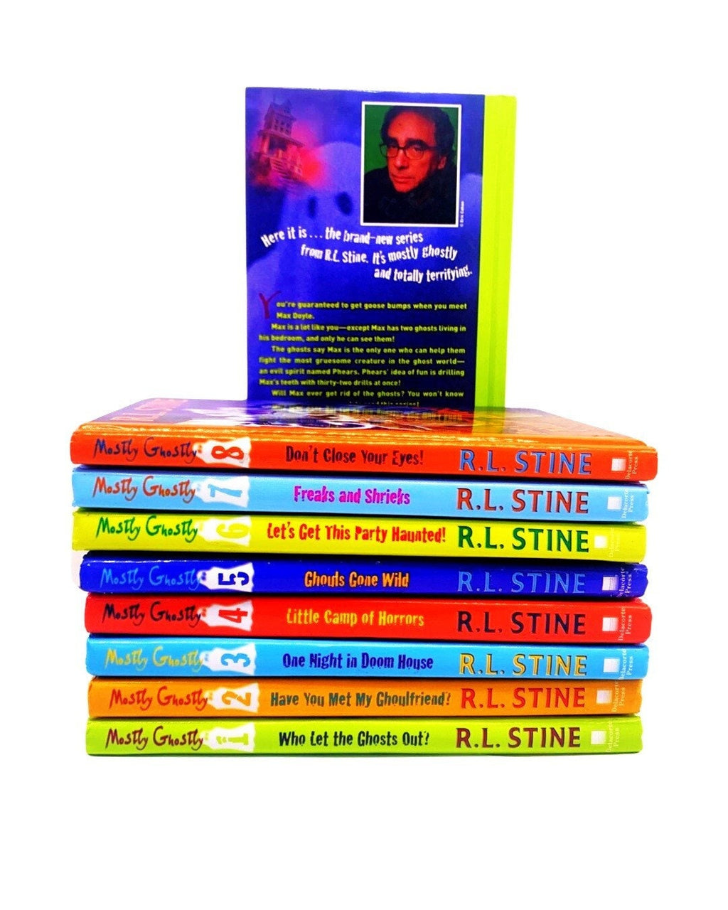Mostly Ghostly - R L Stine Kids Horror 2004 Hardcovers, Throwback Retro Halloween Reads, Childrens Novel