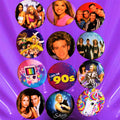 90s style Pinback buttons (Choose Your Faves) 90s pins, 90s party, Pinback Buttons