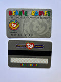Beanie Babies Official Club Platinum Edition Membership Card Vintage 1999, Stocking Stuffers