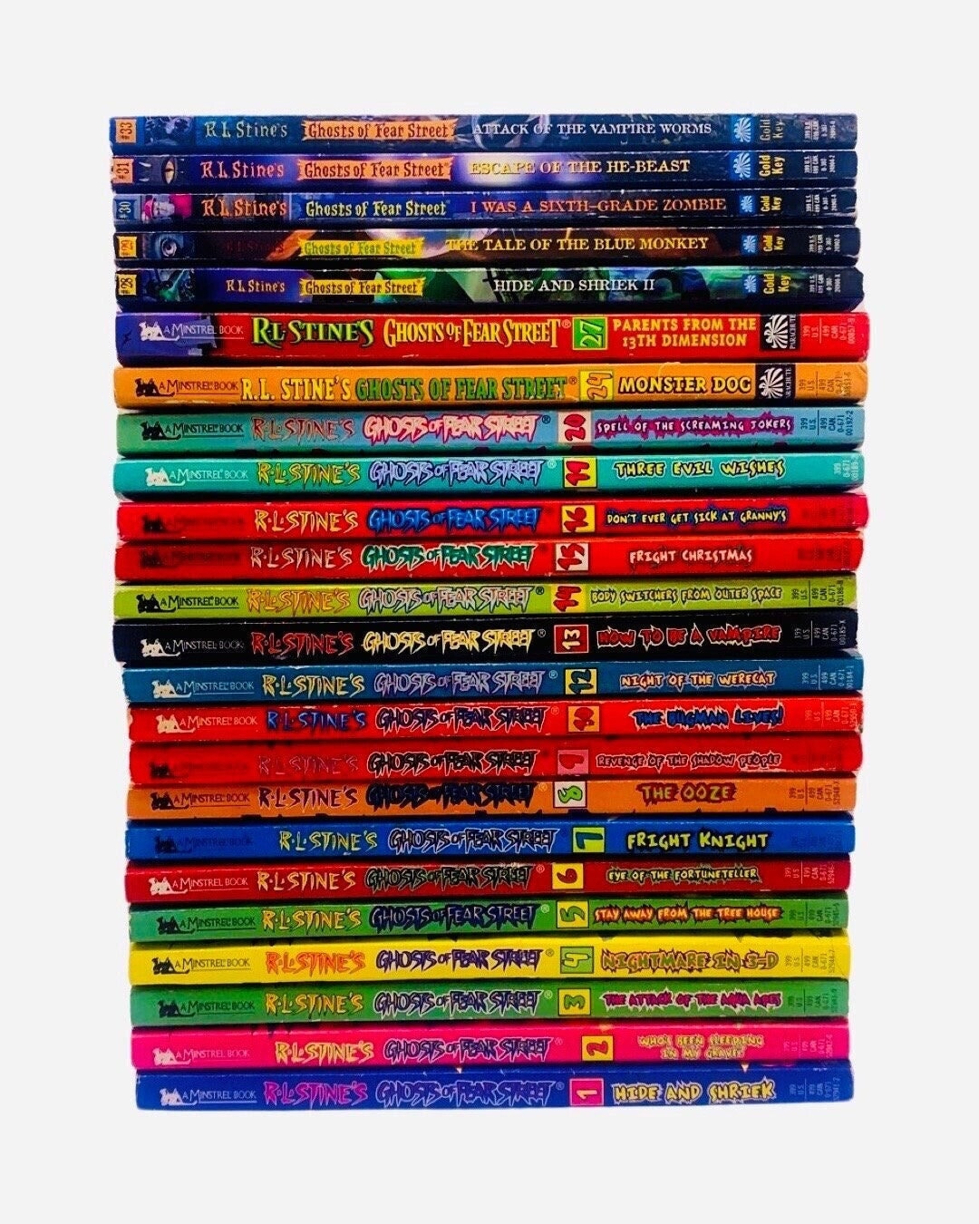 GOOSEBUMPS Ghosts of Fear Street Paperbacks, You Choose the Scare! R.L Stine's Retro Books, Kids Horror, Throwback, 90s