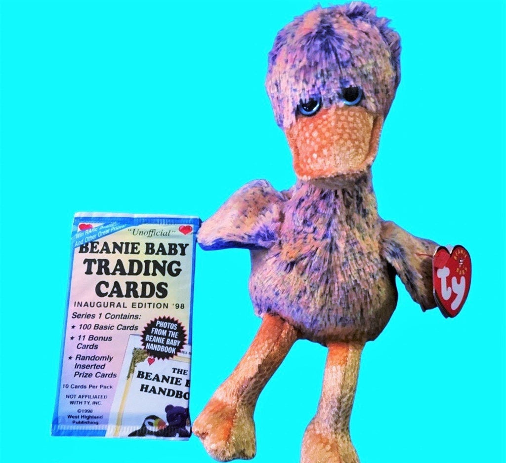 Dinky the Bird Beanie Baby (2000 Baby) with Sealed Trading Card Pack