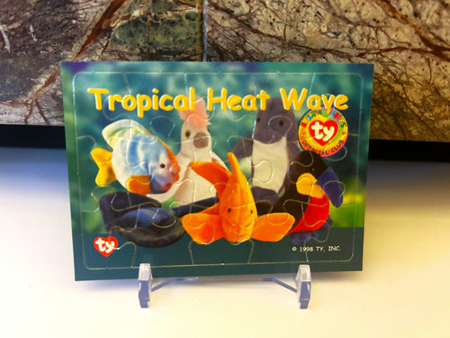 Beanie Babies Tropical Heat Wave Puzzle Card, 1998 Beanie Baby Trading Card