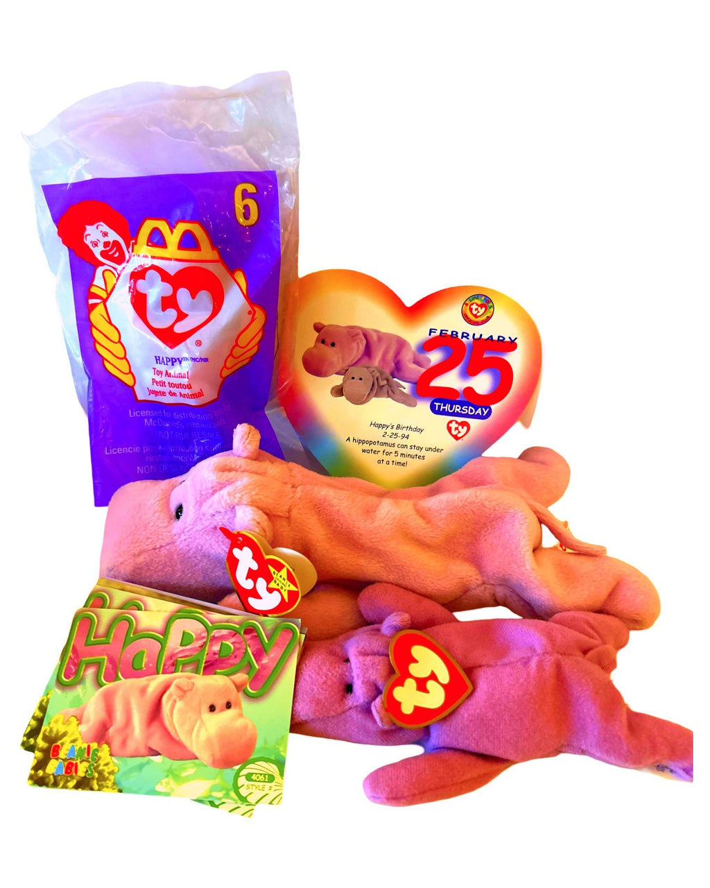 Happy the Hippo Collection Create your Own Beanie Babies Gift Set