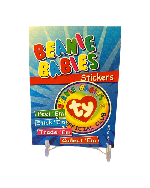 Beanie Baby Sticker Card, Freckles, Hissy, Cheeks 1999, Stocking Stuffers, 90s gifts
