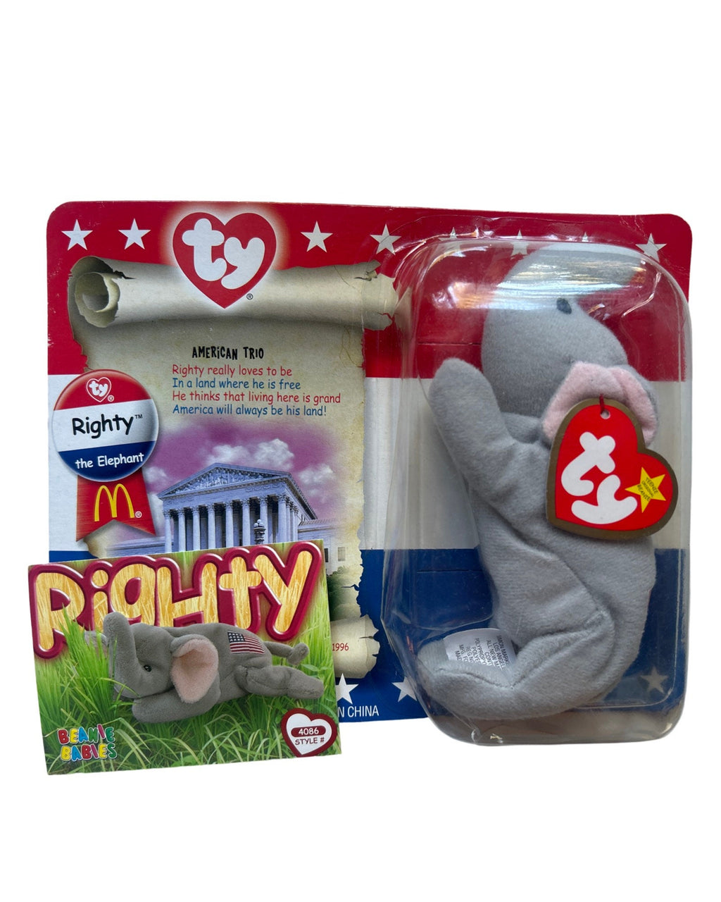 Righty the Elephant (2000) with Trading Card Gift Set