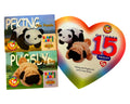 Beanie of the Day (October 15th) Pugsly the Dog, Peking the Panda, Beanie Baby Birthday Telegram Treat, Stocking Stuffers, 90s gifts