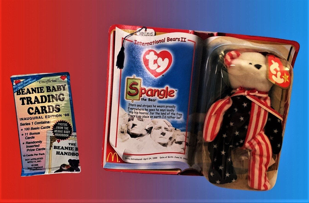 Spangle the Bear Beanie Baby (2000 Retired) Gift Set