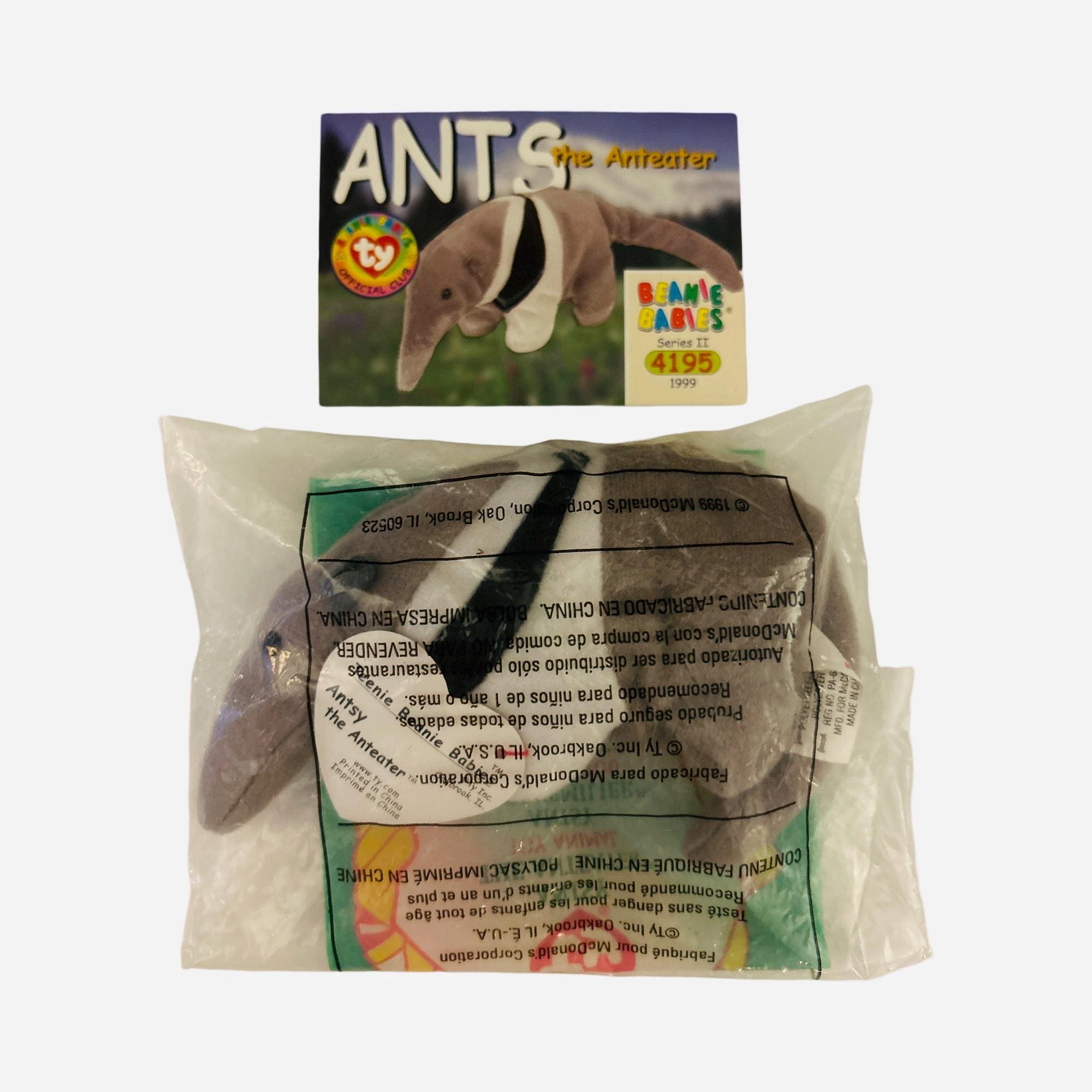 Antsy the Anteater Beanie Baby 1999 with Trading Card Gift Set
