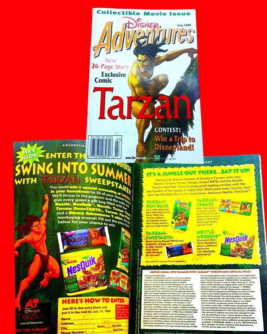 Tarzan 1999 Disney Adventures Magazine