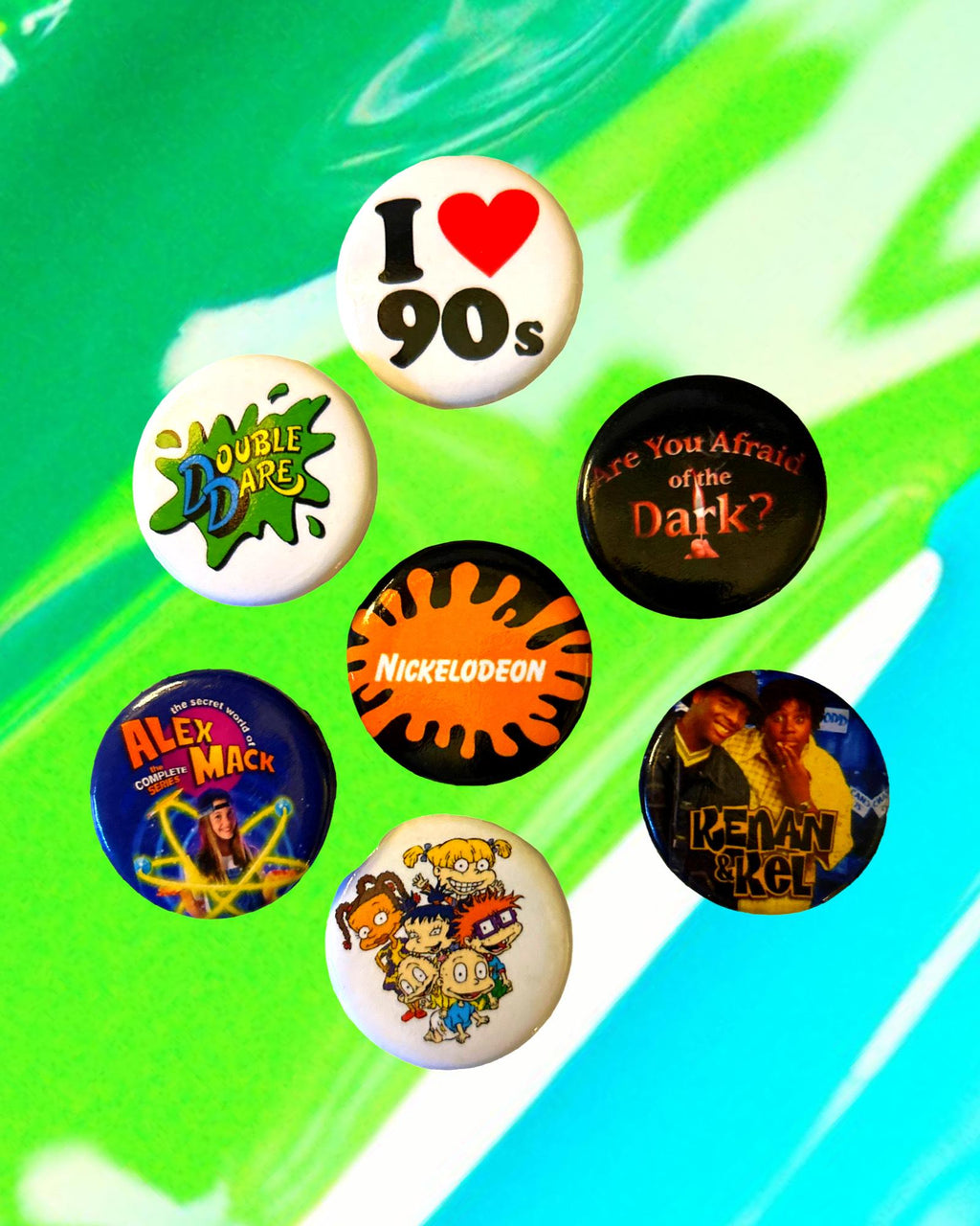 90s Buttons - Choose Your Favorite 1.25 inch Pin