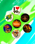 90s Buttons - Choose Your Favorite 1.25 inch Pin