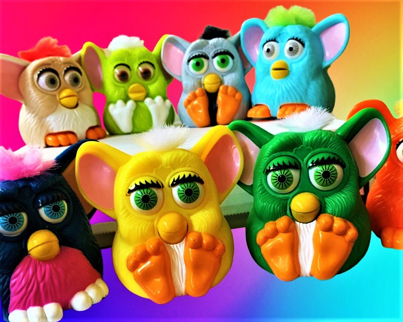 Furby Gift Figure, 90s Vintage, Choose Your Own Furby Color and Hair