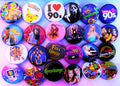 90s Style Buttons, 90s Party favors, Choose One Pinback button, 90s gift ideas, y2k, 90s pins, 90210