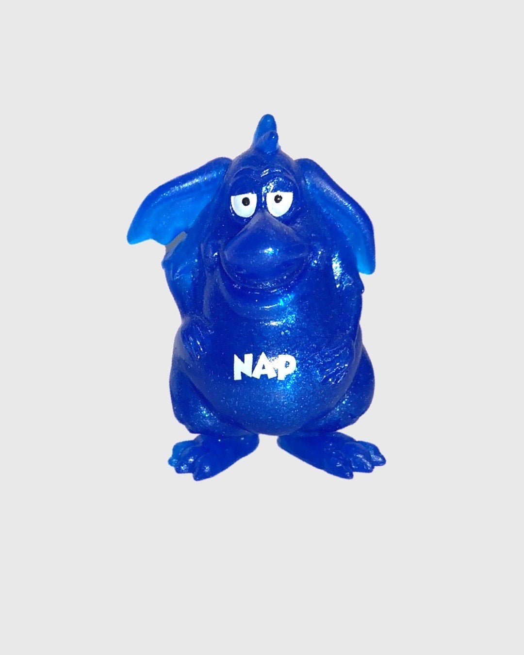 Yowie Nap Guardian blue glitter figurine front view