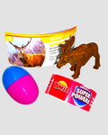 Yowie Reindeer brown figurine with egg and fact card
